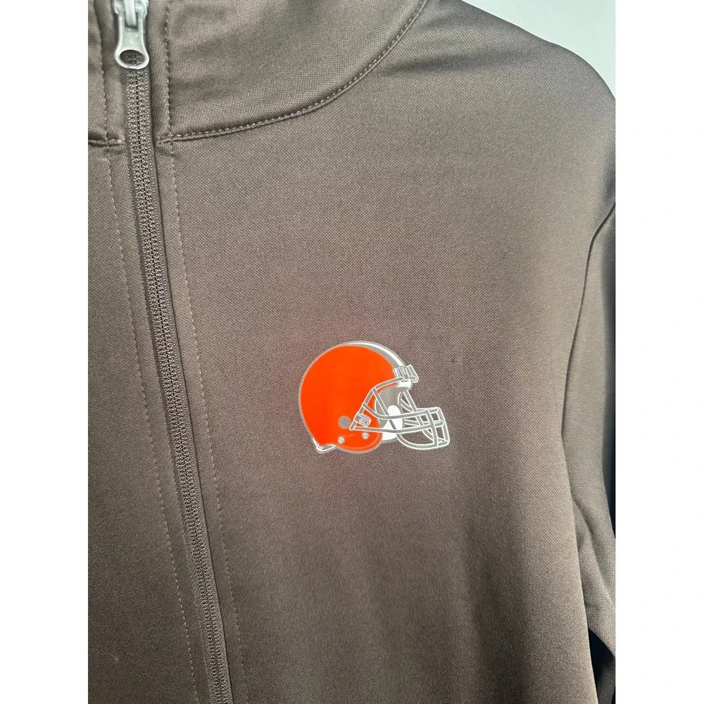 NFL Cleveland Browns Brown Full Zip Track Jacket Mens‎ Size Small Team Apparel